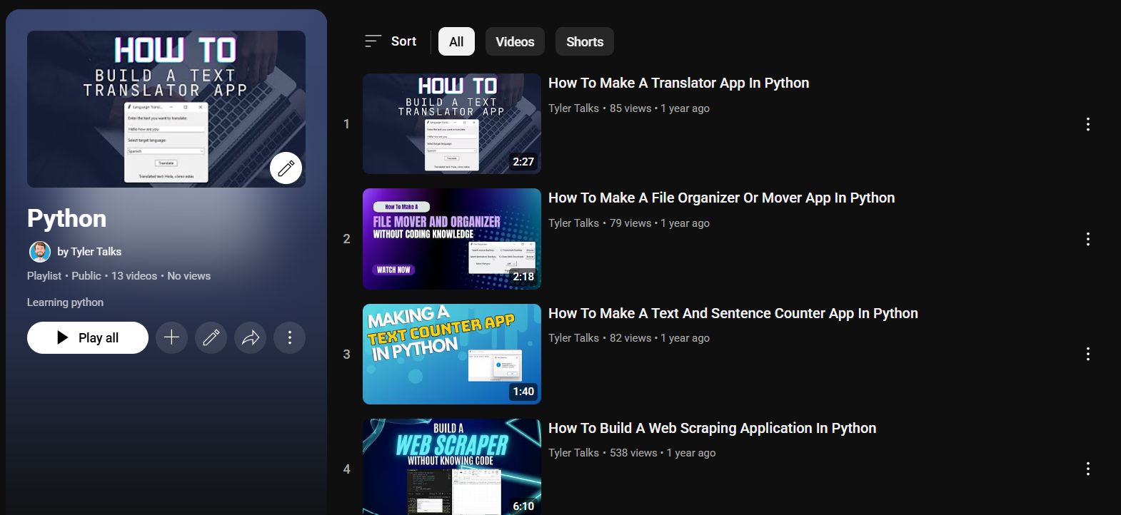 HTML Playlist Thumbnail